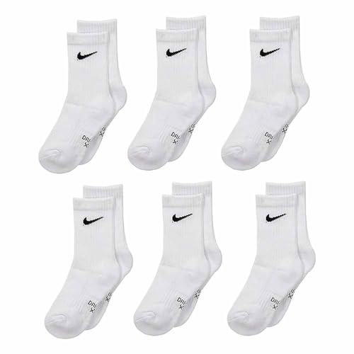 UN0019-001 NIKE DRI-FIT PERFORMANCE BASIC CREW MEN 5-7, WHITE - Like New
