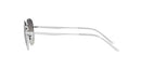 RAY-BAN SQUARE SUNGLASSES - SHINY SILVER FRAME, GRAY GRADIENT LENSES - Like New