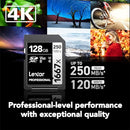 Lexar 128GB Professional 1667x SD Card, UHS-II, C10, U3, V60, Full HD, 4K - Brand New