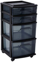Home Products International 4 Drawer Cart Medium Black B00KS7ELPU - NEW - Brand New