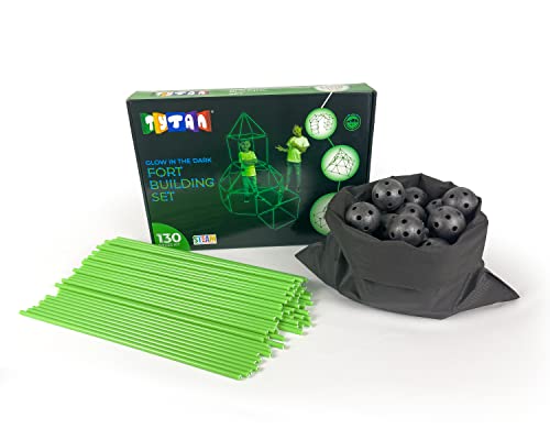 TYTAN TILES GLOW IN THE DARK FORT 130-PIECE BUILDING SET - - Scratch & Dent