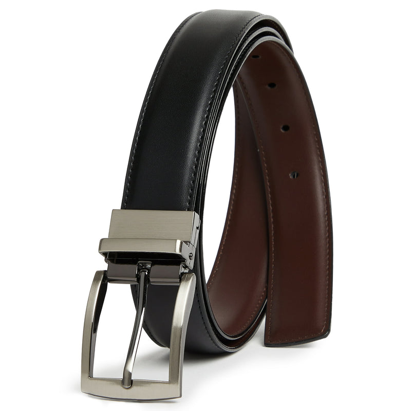 GIORGIO BRUTINI MEN'S REVERSIBLE STRETCH LEATHER BELT BLACK/BROWN SIZE L 36 - Brand New