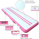 ALIFUN Inflatable Tumbling Track Mat 20ft Length 8 In Thick 3.3ft Wide - Pink - Like New