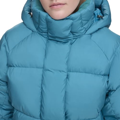 LW3RP696 LEVI'S WOMEN'S SELMA HOODED PUFFER JACKET OCEAN BLUE SIZE M - Brand New