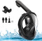 UNIGEAR KIDS FULL FACE SNORKEL 180 PANORAMIC VIEW SNORKELING MASK L/XL - BLACK - Like New