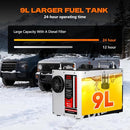 POXURIO 9L LARGE DIESEL HEATER, 8KW 240V/110V/12V/24V DIESEL AIR HEATER - WHITE - Like New