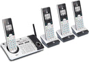 AT&T 4 handset Cordless Phone with answering System Call Block - BLACK/SILVER Like New