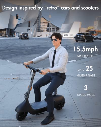 Okai Electric Scooter Coca Cola Retro Seated E-scooter 10" EA10A Black - Like New