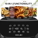 RAMJOY AIR FRYER 6.8 QUARTS 10-IN-1 FUNCTIONS RAF-650 - METAL GREY - Like New