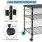 HUANUO PRINTER STAND, 3 TIER PRINTER CART FOR STORAGE, HNPS01 - BLACK - Like New