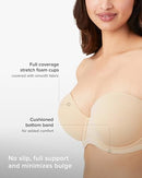 854119 WACOAL WOMEN'S RED CARPET STRAPLESS CONVERTIBLE BRA SAND SIZE 36D - Like New