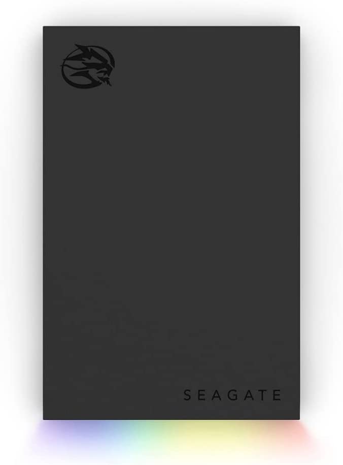 Seagate FireCuda Gaming 2TB External USB 3.2 Hard Drive RGB LED Lighting Black - Brand New
