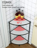 NW 3-Tier Kitchen Corner Shelf Rack Multi-Layer Small-3 Tiers B08QRNS1B2 - Black - Brand New
