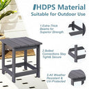 LZRS ADIRONDACK OUTDOOR SIDE TABLE V-SQUARETABLE-GR - GRAY - Like New