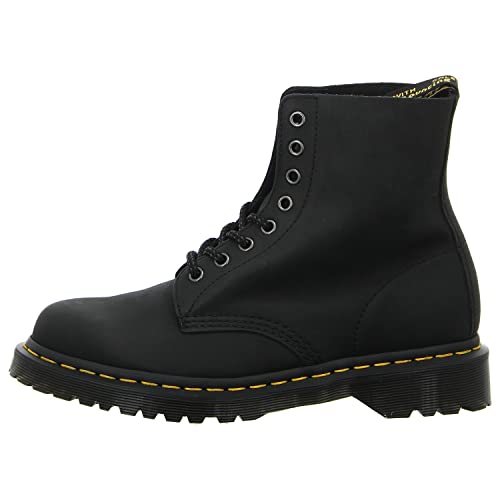 30666001 DR. MARTENS MEN 1460 PASCAL 8 EYE BOOT BLACK WAXED FULL GRAIN SIZE 11 - Like New