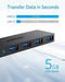 Anker USB Hub 4 Ports USB 3.0 Hub USB Splitter A7516 - BLACK - Like New