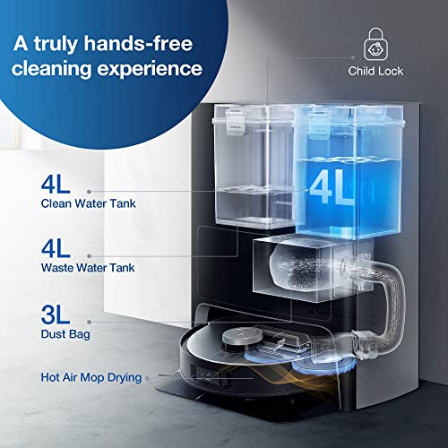 ECOVACS DEEBOT X1 OMNI ROBOT VACUUM MOP COMBO WITH SELF-EMPTYING - BLACK - Brand New