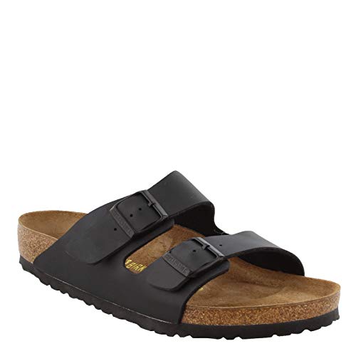 0051791 BIRKENSTOCK MEN'S ARIZONA BIRKO-FLOR SANDALS REGULAR FIT BLACK SIZE 9 Like New