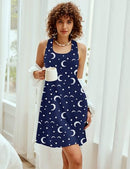 AVIDLOVE SLEEPWEAR TANK NIGHTGOWN CHEMISE MOON PRINT - LARGE - Like New