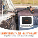 VEVOR CORDLESS PRESSURE WASHER, 652-PSI 1.1 GPM PORTABLE - BLACK/ORANGE - Like New