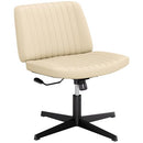 PayLessHere Criss Cross Chair Without Wheels Armless Desk Chair BEIGE - Brand New