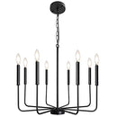 8 Lights Black Chandelier Dining Room Light Fixtures, Farmhouse Chandeliers - Like New