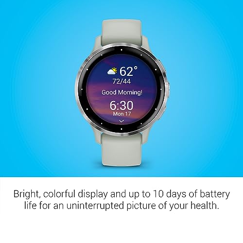 Garmin Venu 3S Silver Stainless Steel Bezel 1.2-Inch - SAGE GRAY - Like New