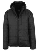 SPIRE MEN'S SHERPA LINED HOODED PUFFER JACKET - SIZE: MEN 2XL - BLACK - Like New