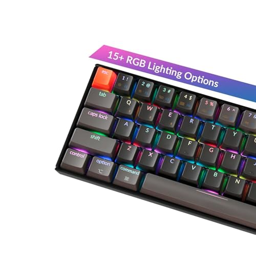 KEYCHRON K6 MECHANICAL KEYBOARD 65 WIRELESS GAMING KEYBOARD BROWN SWITCH - Like New