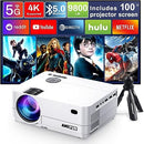 FINATI AMZFUN Portable Movie Projector 9800LM 5G WiFi Bluetooth H3 - WHITE - Like New