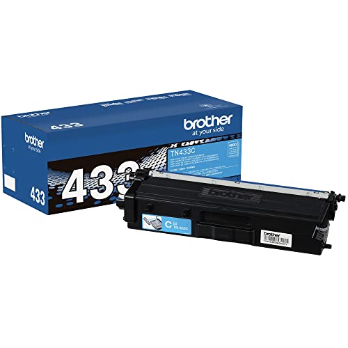 BROTHER GENUINE HIGH YIELD TONER CARTRIDGE TN433C REPLACEMENT CYAN TONER - Brand New