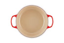 LE CREUSET SIGNATURE ENAMELED CAST IRON ROUND DUTCH OVEN, 5.5 QT, CERISE - Like New