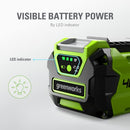 GREENWORKS 40V 2.0AH LITHIUM-ION BATTERY 75+ COMPATIBLE TOOLS BAF721 - GREEN - Like New