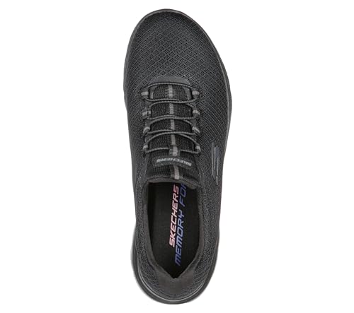 SKECHERS WOMEN'S SUMMITS SNEAKER - SIZE: WOMEN 7.5 - BLACK/BLACK - Like New