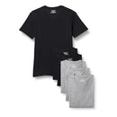 AMAZON ESSENTIALS Men's Cotton V-Neck Undershirt 6 Pack 2XL - BLK/GRY - Like New