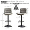 FIRAVOE SET OF 3 DOUBLE-LAYER UPHOLSTERED SWIVEL BAR STOOLS - GRAY - Like New