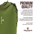 BEAR & BARK MEDIUM TOP LOADER DUFFEL 40" X 25" - GREEN - Like New