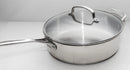 CUISINART 4 QT. STAINLESS STEEL SKILLET SAUTE PAN/LID - STAINLESS STEEL - Like New