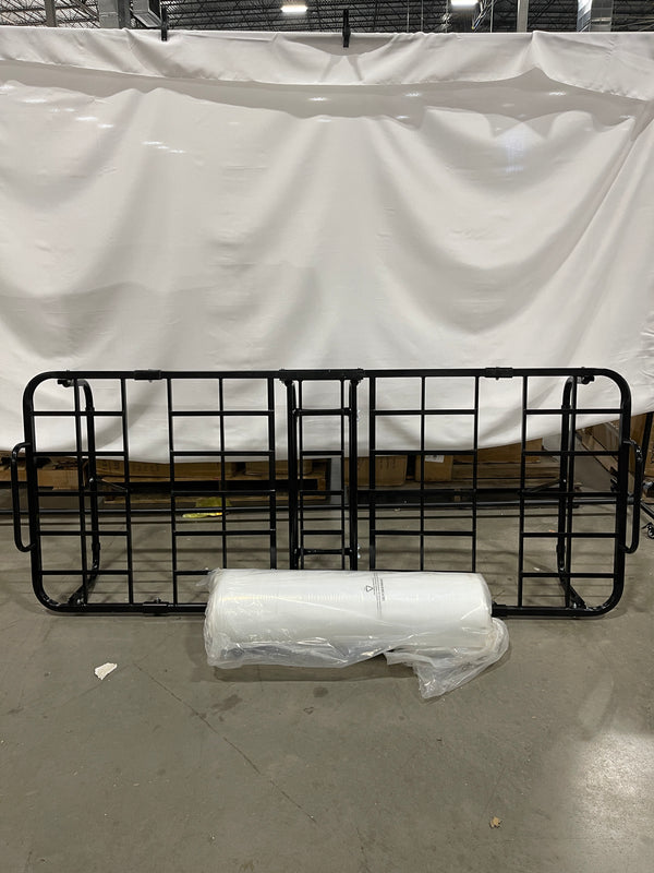 OEKO TEX ROLLAWAY BED WITH MEMORY FOAM MATTRESS - BLACK - Like New