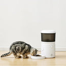 AMAZON BASICS AUTOMATIC CAT FEEDER VOICE RECORDER SLOW FEED 4L CAPACITY - WHITE - Like New