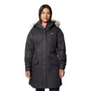 COLUMBIA WOMEN'S SUTTLE MOUNTAIN LONG INSULATED JACKET - SIZE: MEN LARGE - BLACK - Like New