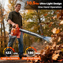NEOTEC 25.4CC GAS LEAF BLOWER LIGHT BLOWER 432CFM 180MPH EB260 - ORANGE/BLACK - Like New