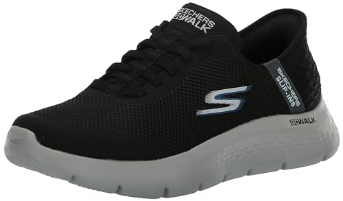 Skechers Go Walk Flex-Hands Up Men's Running Shoes, Size 12 , Black/Gray Like New