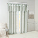 MADISON PARK LILLIAN TWISTED TAB LIGHT FILTERING LINED CURTAIN - LIGHT BLUE - Like New