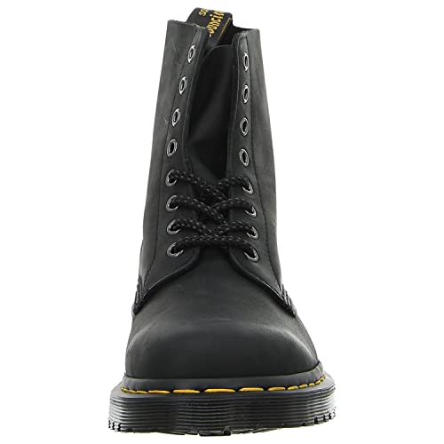 30666001 DR. MARTENS MEN 1460 PASCAL 8 EYE BOOT BLACK WAXED FULL GRAIN SIZE 11 - Like New