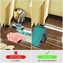 YOFU Stair Basket Storage Organizer, Basket Storage, Black with Leather Handles - Like New