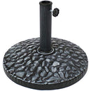 Sunnydaze 18-Inch Diameter Pebble Texture Resin Umbrella Base - Gray - Like New