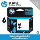 HP 61 Black Ink Cartridge | Works with *DeskJet 1000 | CH561WN Like New