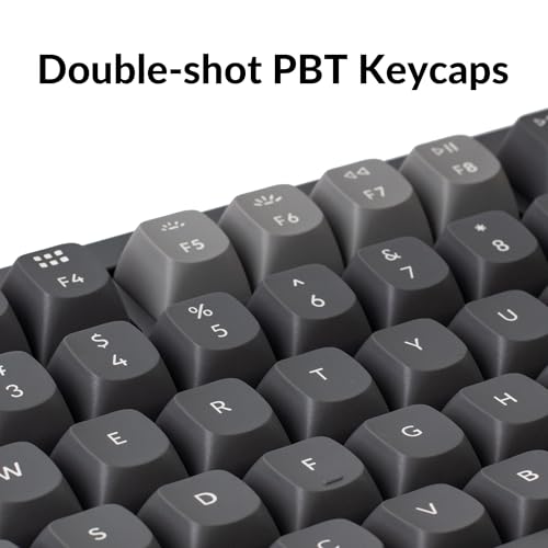 KEYCHRON Q1 QMK CUSTOM MECHANICAL KEYBOARD SILVER GRAY GATERON RED - VERSION 2 - Like New