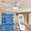 TCL 52" LOW PROFILE CEILING FAN WITH LIGHT & REMOTE - SILVER - Scratch & Dent